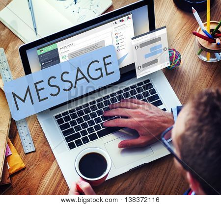 Online Message Email Digital Chatting Concept