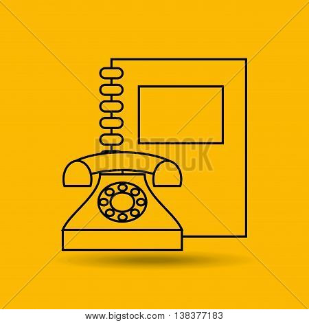 phone book notebook adress isolated, vector illustration eps10