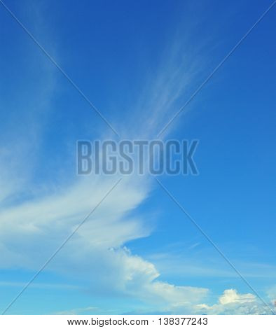 Clouds in the blue sky for background.