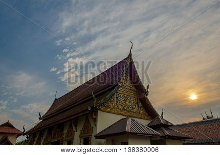 Haripunchai Temple, Lampoon, Thailand. .