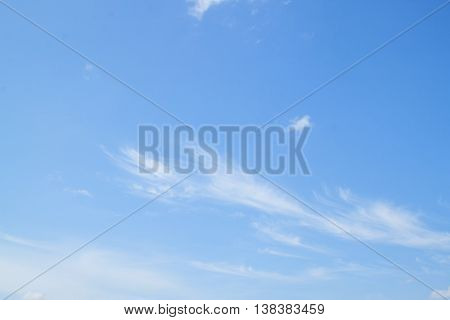 Blue sky and cloud motion white fluffy at beautiful for background