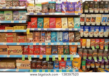 CHICAGO, IL - CIRCA APRIL, 2016: inside of the Walgreens store. The Walgreen Company is an American pharmaceutical company which operates the second-largest chain in the USA behind CVS Health.
