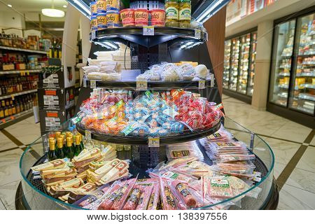 CHICAGO, IL - CIRCA APRIL, 2016: inside of the Walgreens store. The Walgreen Company is an American pharmaceutical company which operates the second-largest chain in the USA behind CVS Health.