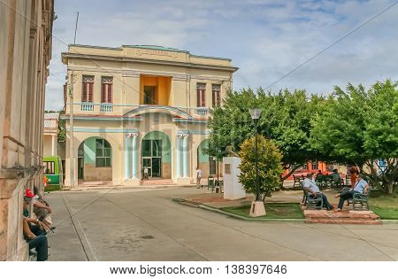 BARACOA, CUBA - OCTOBER 1, 2007: Old colonial building in the historical center of Baracoa, Cuba