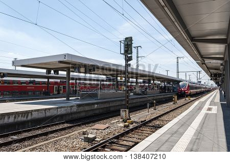 NURNBERG BAVARIA / GERMANY - JULY 18th 2014: photo of Nurnberg train station in Germany