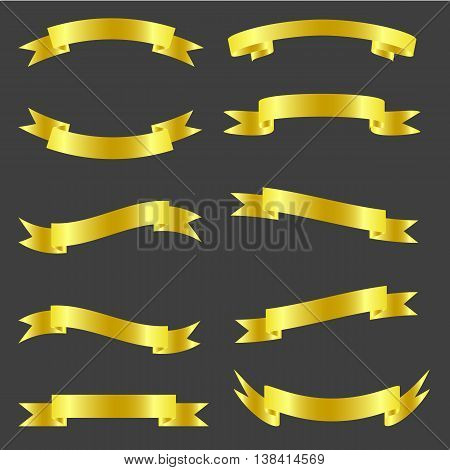 ribbon, vector, flag, form, sign, element, fabric, icon, frame, bending, pattern