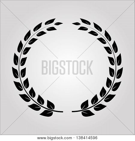 Laurel wreath icon. Laurel wreath logo. Laurel wreath symbol. Winner wreath isolated minimal design. Vector illustration