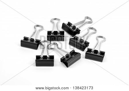 Binder clip Paper clip isolated on white background