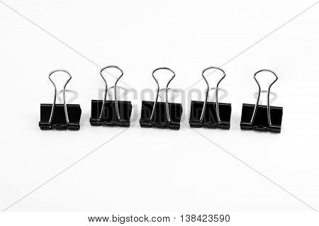 Binder clip Paper clip isolated on white background