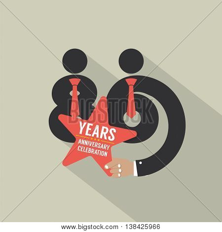 86th Years Anniversary Typography Design Vector Illustration. EPS 10