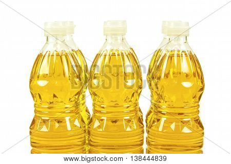 bottles oil of refined palm olein from pericarp