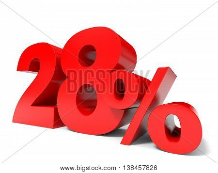 Red Twenty Eight Percent Off. Discount 28%.