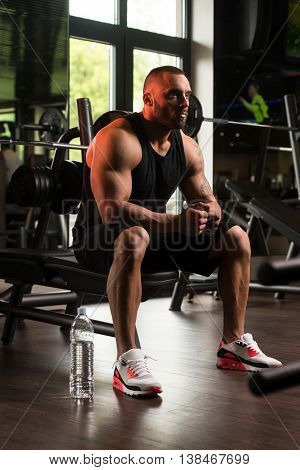 Bodybuilder Resting