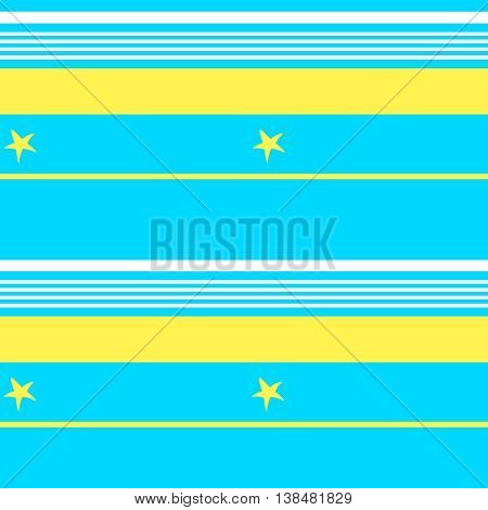 geometric seamless pattern with starfish and strips