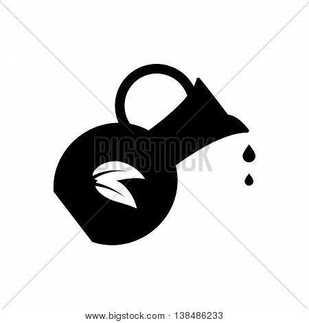 Jug icon isolated on white background. Silhouette vector illustration