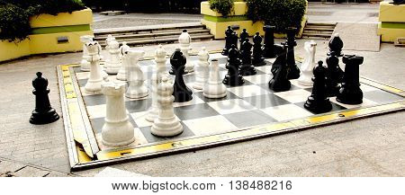 picture of a Outdoor Chess board in prilep macedonia