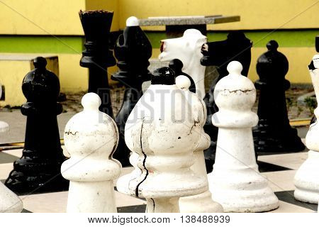 picture of a Outdoor Chess board in prilep macedonia