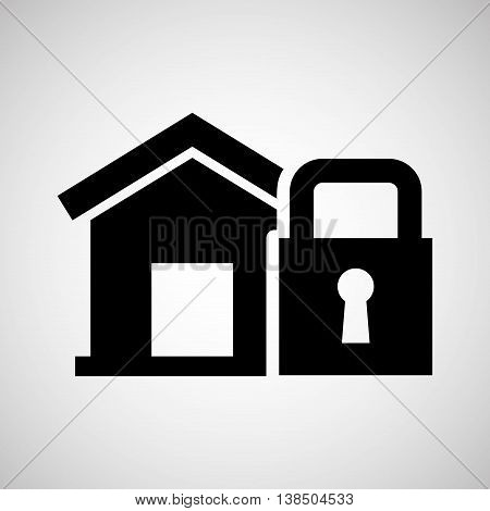 real estate security proteccion icon, vector illustration