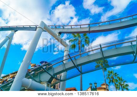 OSAKA, JAPAN - December 1, 2015: Universal Studios Japan (USJ). According to 2014 Theme Index Global Attraction Attendance Report, USJ is ranked fifth among the top 25 amusement parks worldwide.