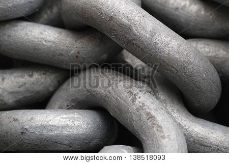 Old Gray Chain Close Up Detail and Background