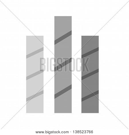 Chart, striped, graph icon vector image. Can also be used for infographics. Suitable for web apps, mobile apps and print media.