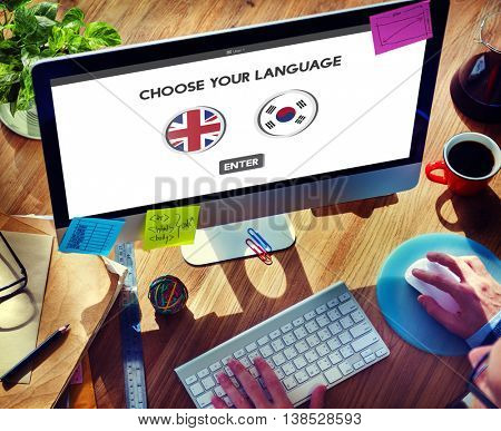 Korean English Language Communication Global Concept