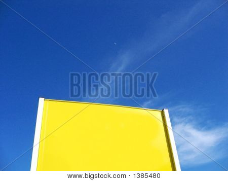 Foto cartellone bianco giallo