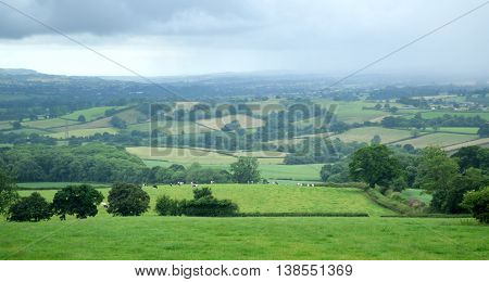 Beautiful countryside landscape in East Devon England