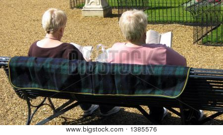 Vrouwen ontspannen, zitten & lezen boeken/romans In de zon