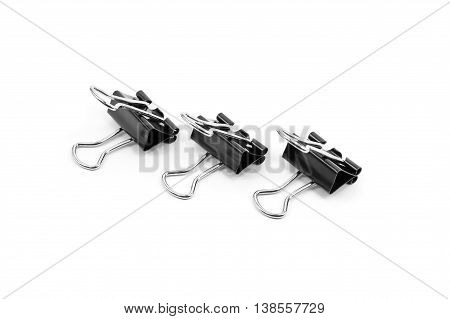 Binder clip Paper clip isolated on white background