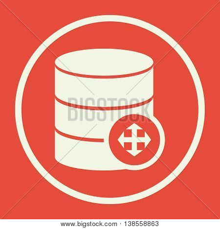 Database Arrows Icon In Vector Format. Premium Quality Database Arrows Symbol. Web Graphic Database