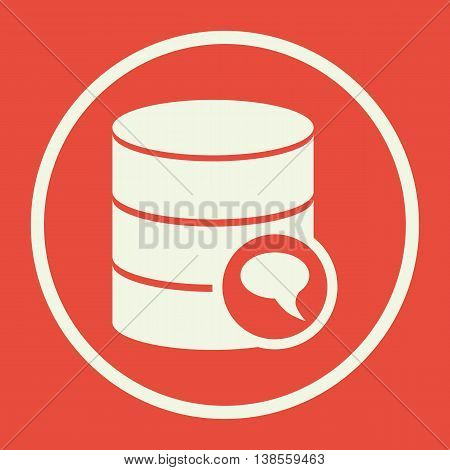 Database Discussion Icon In Vector Format. Premium Quality Database Discussion Symbol. Web Graphic D