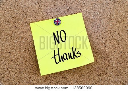 Written Text No Thanks