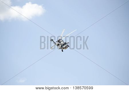 Black hawk rescue support team uh-60 helicopter