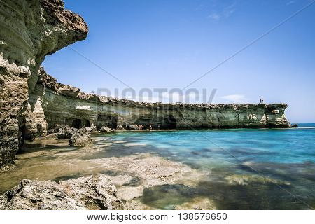 25 may 2016.Cape Greco. Views of the sea and cliffs of Cape Greco . Cyprus.