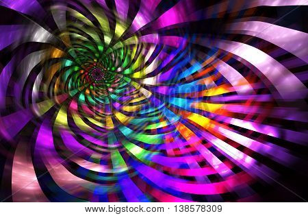 abstract fractal background a computer-generated 2D illustration, spiral