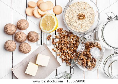 Traditional Bee Nest Cake On Wooden Background