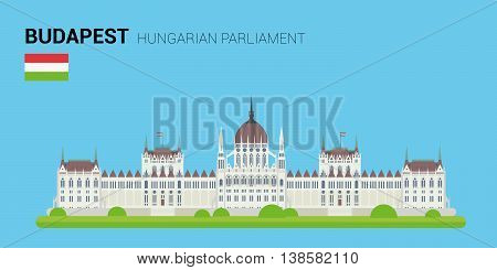 Monuments and landmarks Vector Collection: Hungarian Parliament. Descripción: Vector illustration of Hungarian Parliament (Budapest, Hungary). Monuments and landmarks Collection. EPS 10 file compatible and editable.