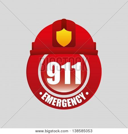 two firefighter job with helment icon, vector illustration