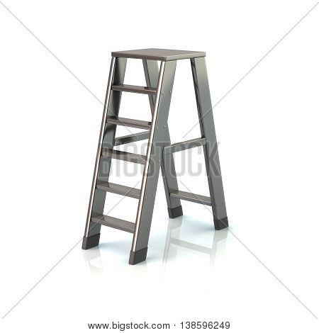 3D Illustration Of Silver Ladder