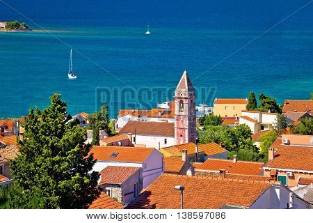 Island town of Preko coast view Ugljan Croatia
