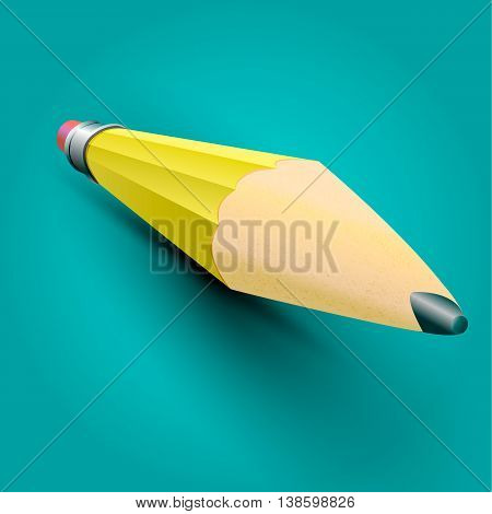 realistic pensil isolated on a white background. Vector illustration.