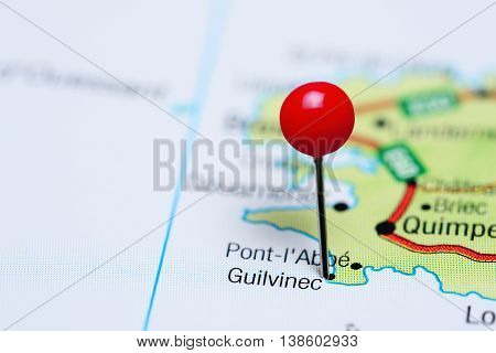Guilvinec pinned on a map of France