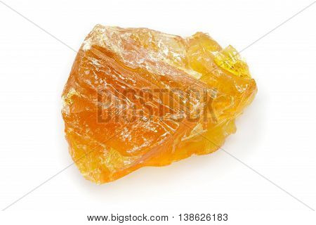 Organic Indian cluster pine (Pinus pinaster) isolated on white background. Macro close up. Top view.