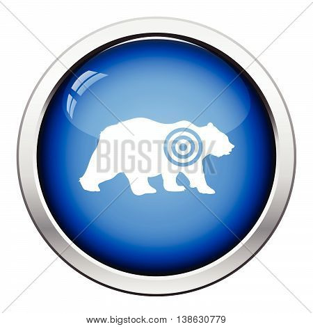Bear Silhouette With Target  Icon