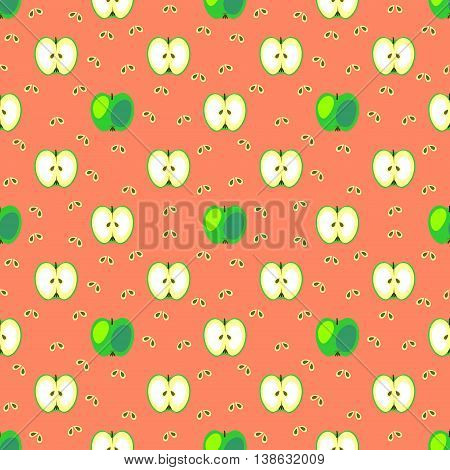 Seamless Fruits Vector Pattern