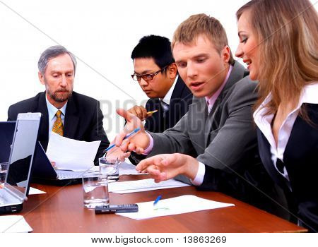 Businessteam en oficina