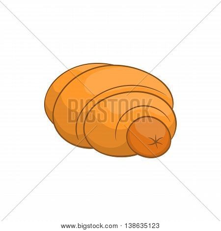 Sausage roll icon in cartoon style on a white background