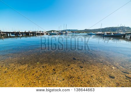 Cannigione harbor on a clear day Sardinia