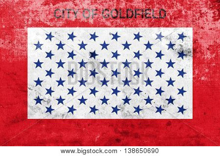 Flag Of Goldfield, Colorado, Usa, With A Vintage And Old Look